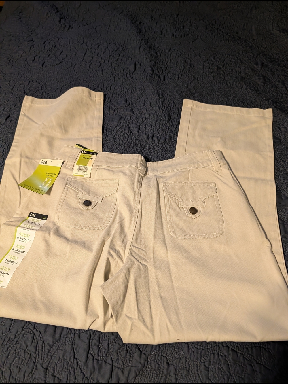 Lee Women's Natural Bootcit Lightweight Khaki Pants in Cream